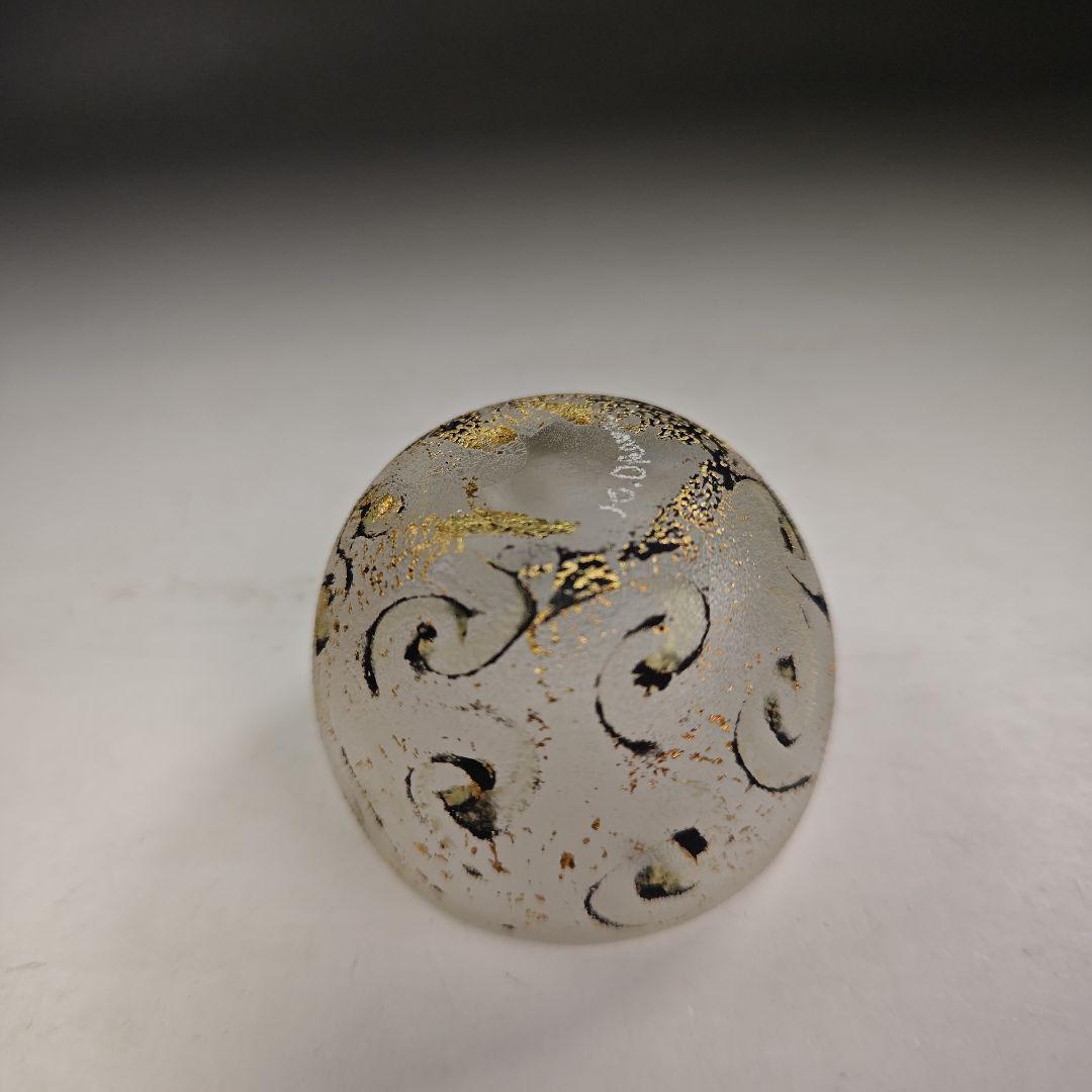 イ824 茶器『大川薫作』『硝子　薄器　共箱』ガラス　棗