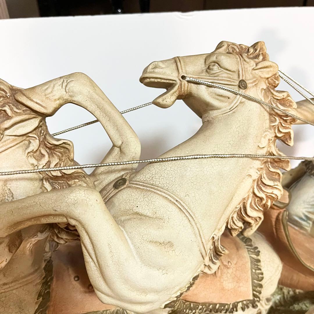 馬車ベンハー　西洋美術品　インテリア　置物　イタリア　洋風　アンティーク 陶器