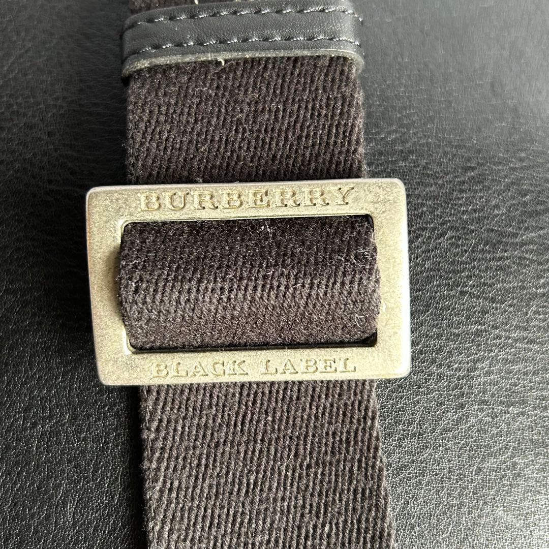 【希少】BURBERRY ブラックレーベル　ブラック　レザー　ボディバッグ 黒