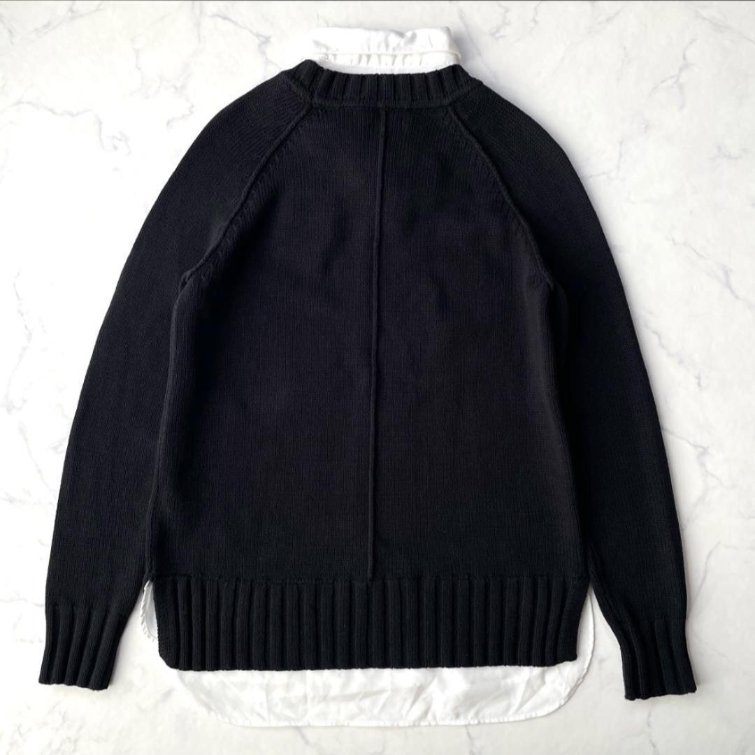 LAUREN RALPH LAUREN シャツドッキングニット ブラック XS