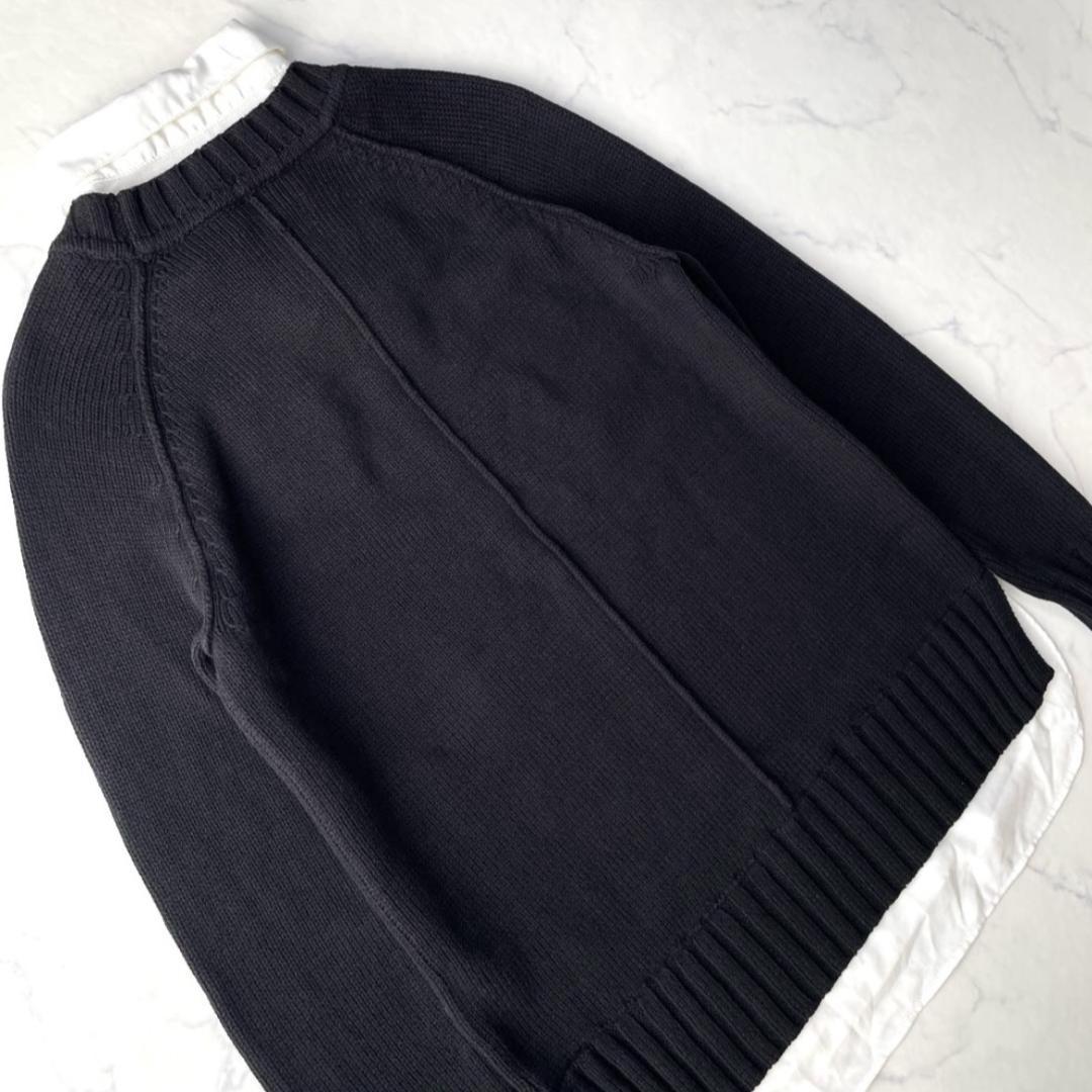 LAUREN RALPH LAUREN シャツドッキングニット ブラック XS