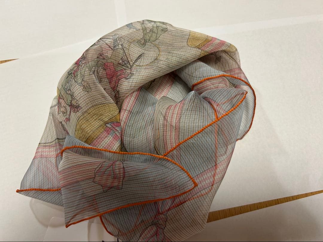 HERMES LES BECANES 自転車シルクスカーフ 70センチ 未使用