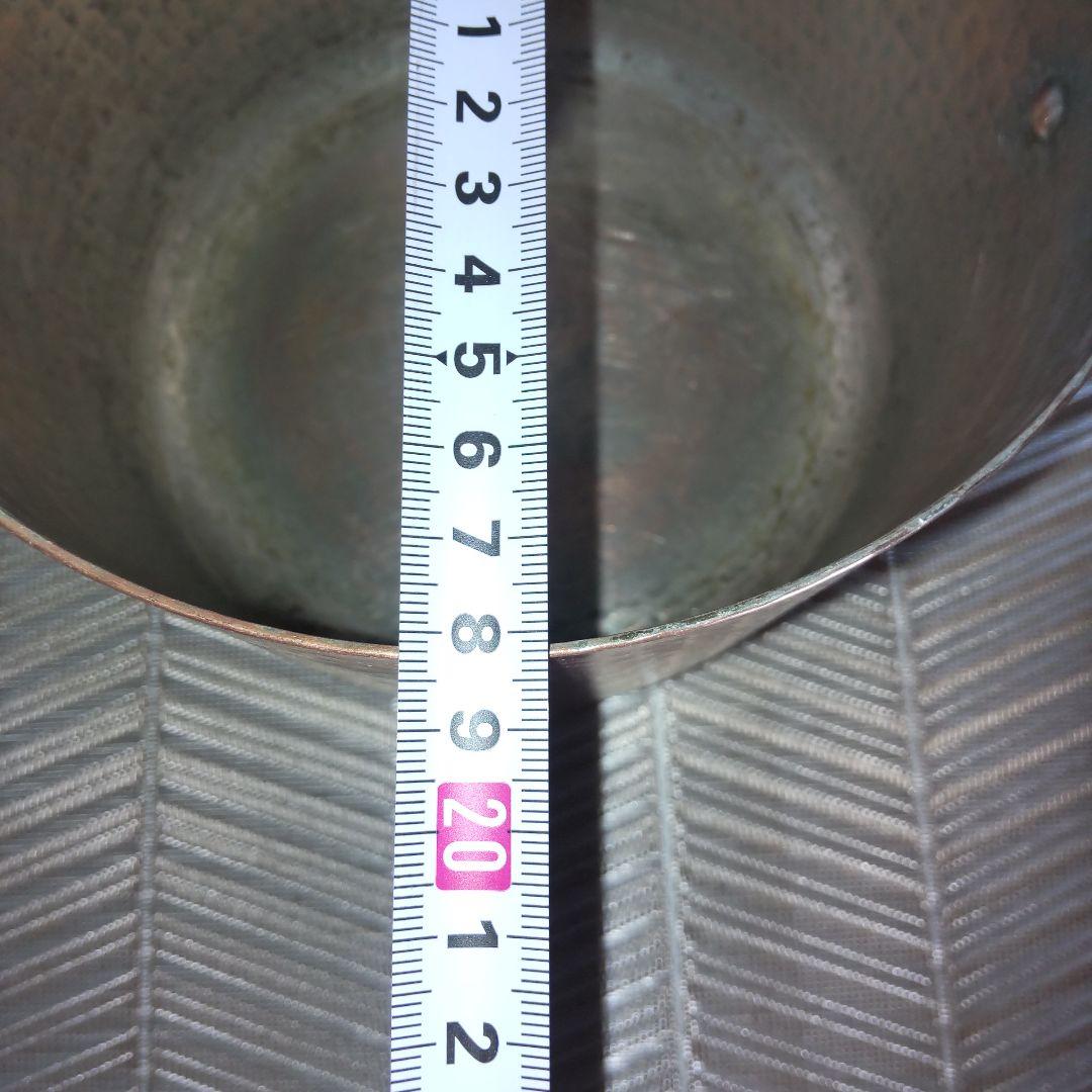 銅製 片手鍋 蓋付き 親子三代18cm 重さ 1,78kg