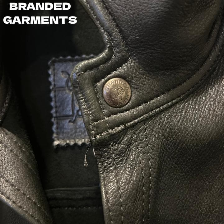 BRANDED GARMENTS ブラック レザーシャツジャケット M