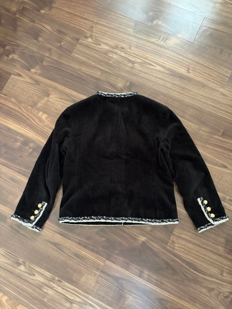 CHANEL コーデュロイジャケット 40サイズ ブラック