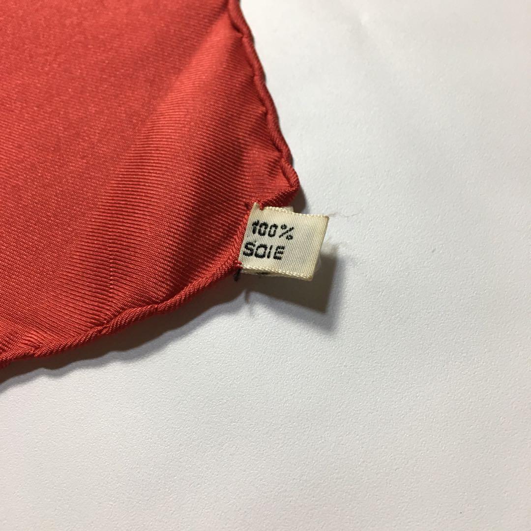 2507-72｜エルメス カレ 90 スカーフ シルク レッド タグあり