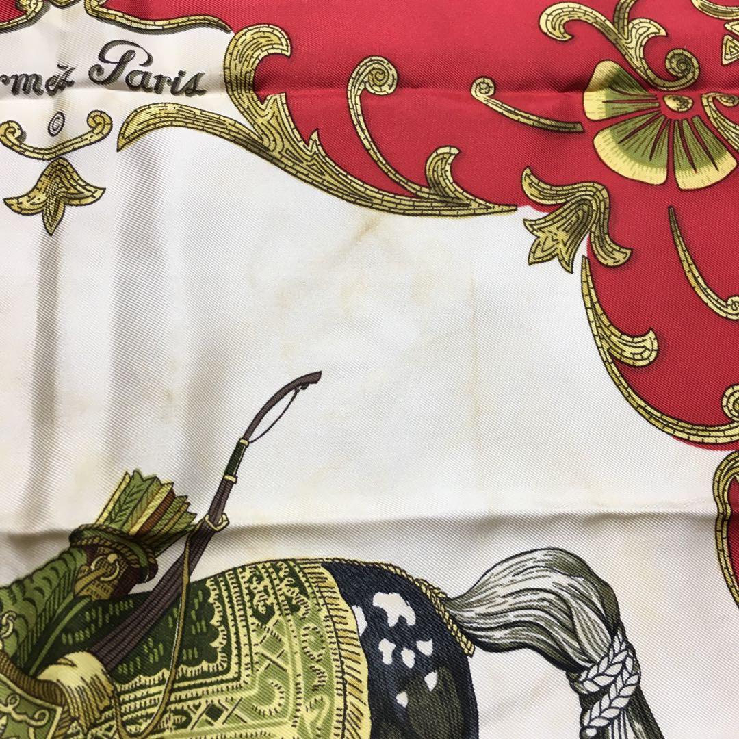 2507-72｜エルメス カレ 90 スカーフ シルク レッド タグあり