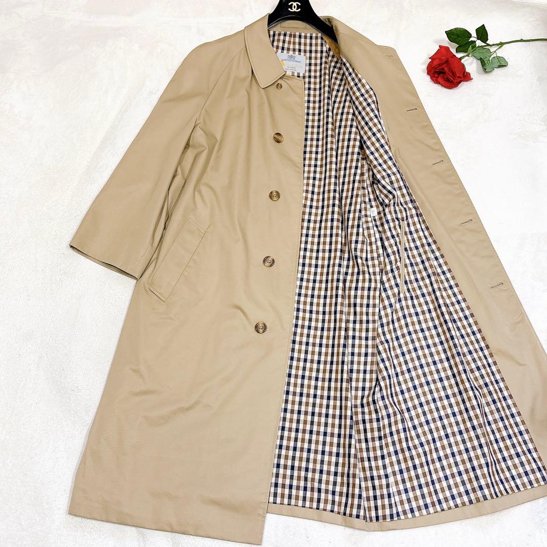 新品同様✨　アクアスキュータム　ステンカラーコート　ベージュ　メンズ　46