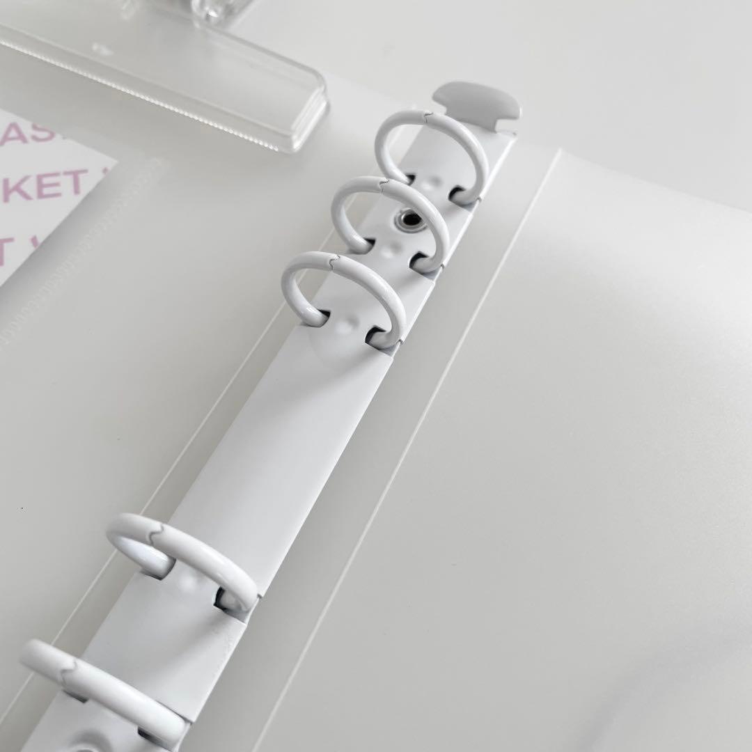 がっちゃん　韓国　貯金　バインダー　ダブルリングバインダー　白　11