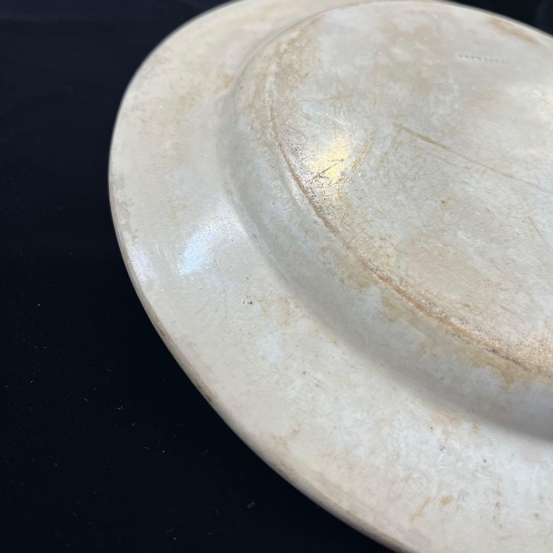 フランスアンティーク皿　1819年　Montereau モントロー　グリザイユ