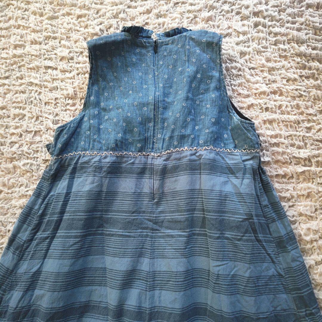 KAPITAL　インディゴ　変形デザイン　ピコフリル　バルーン　オールインワン