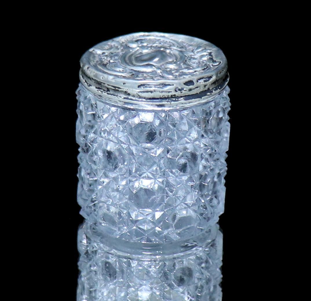 オールドバカラ レアサイズ 銀蓋付き調味料入れディアマンピエーリー ミニチュール