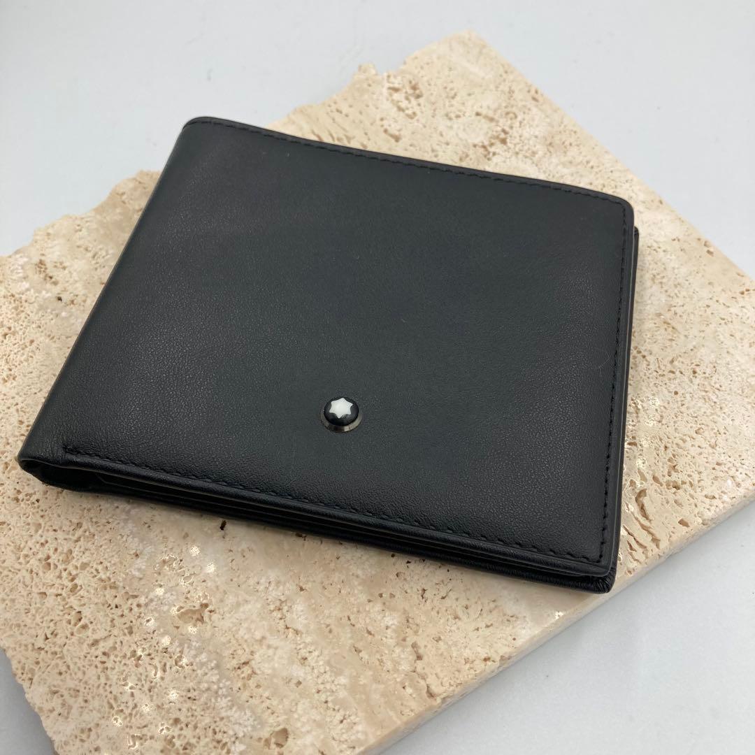 ！極美品！　モンブラン　折り財布　レザー　ブラック