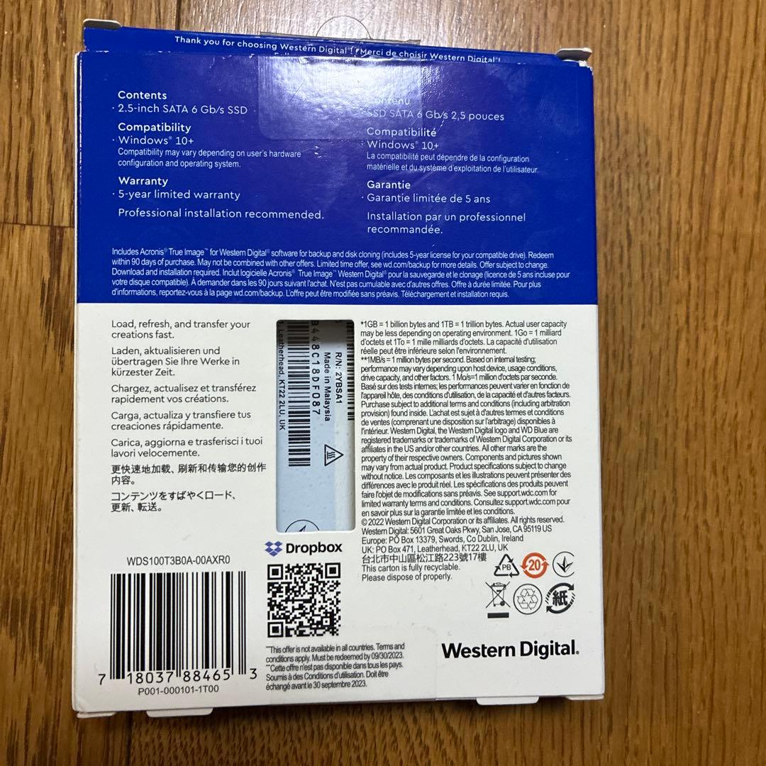 [shu]新品同様WD Blue SA510 1TB SATA SSD