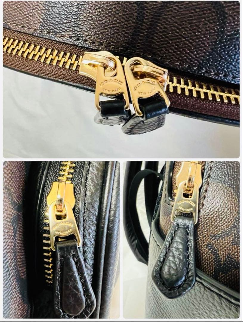 COACH コーチ　リュック　シグネチャー　ブラウン/ブラック　美品