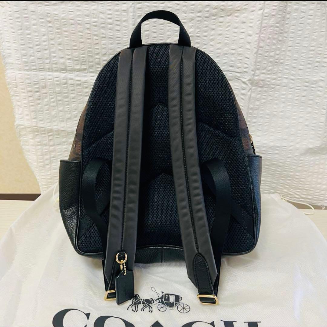 COACH コーチ　リュック　シグネチャー　ブラウン/ブラック　美品
