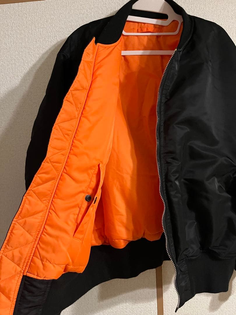 【美品】ALPHA アルファ MA-1 黒ブラック XL フライト ミリタリー