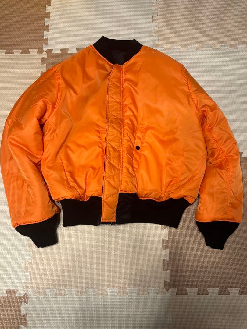 【美品】ALPHA アルファ MA-1 黒ブラック XL フライト ミリタリー