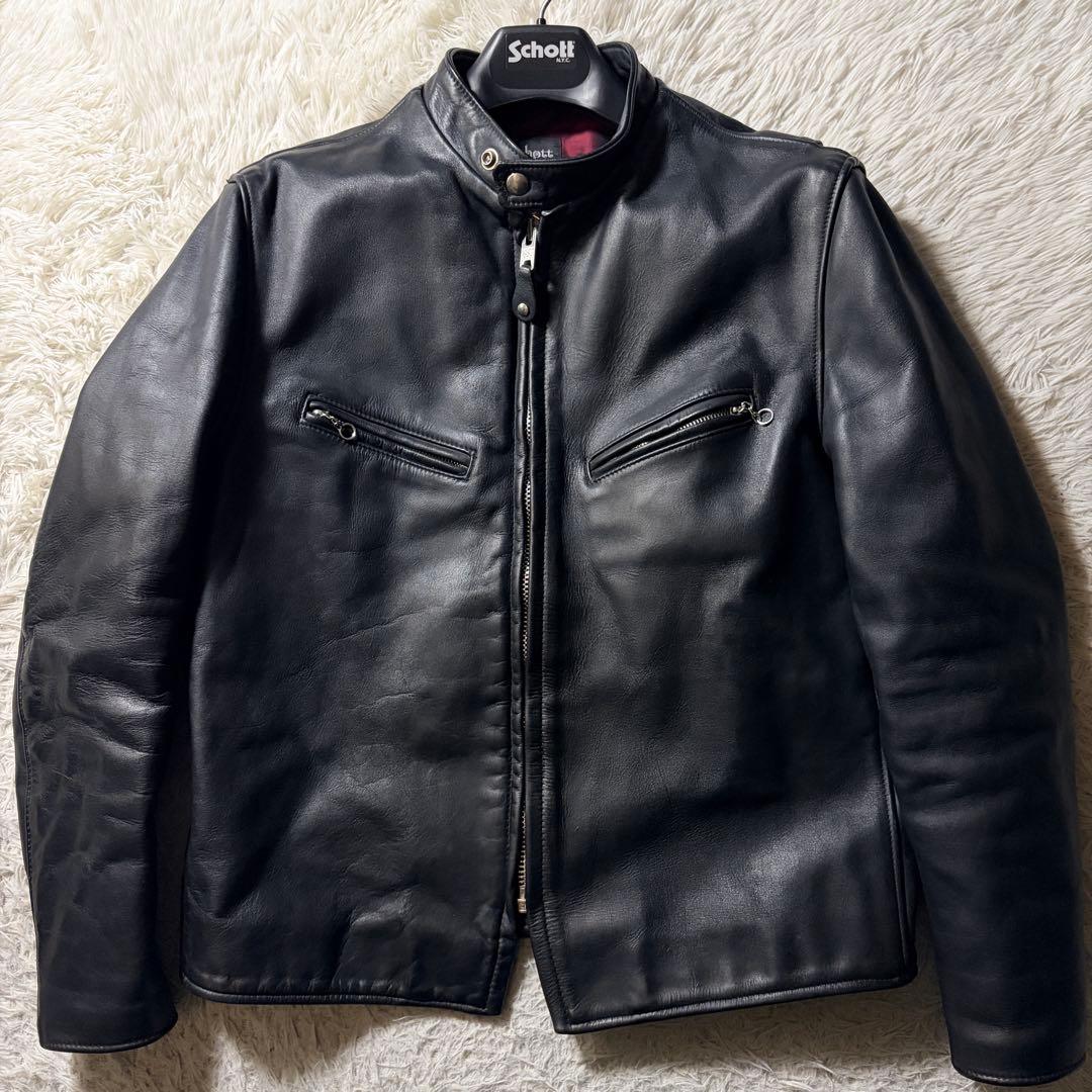 極美品■schott ライダースジャケット　シングル　641XX 7009　42