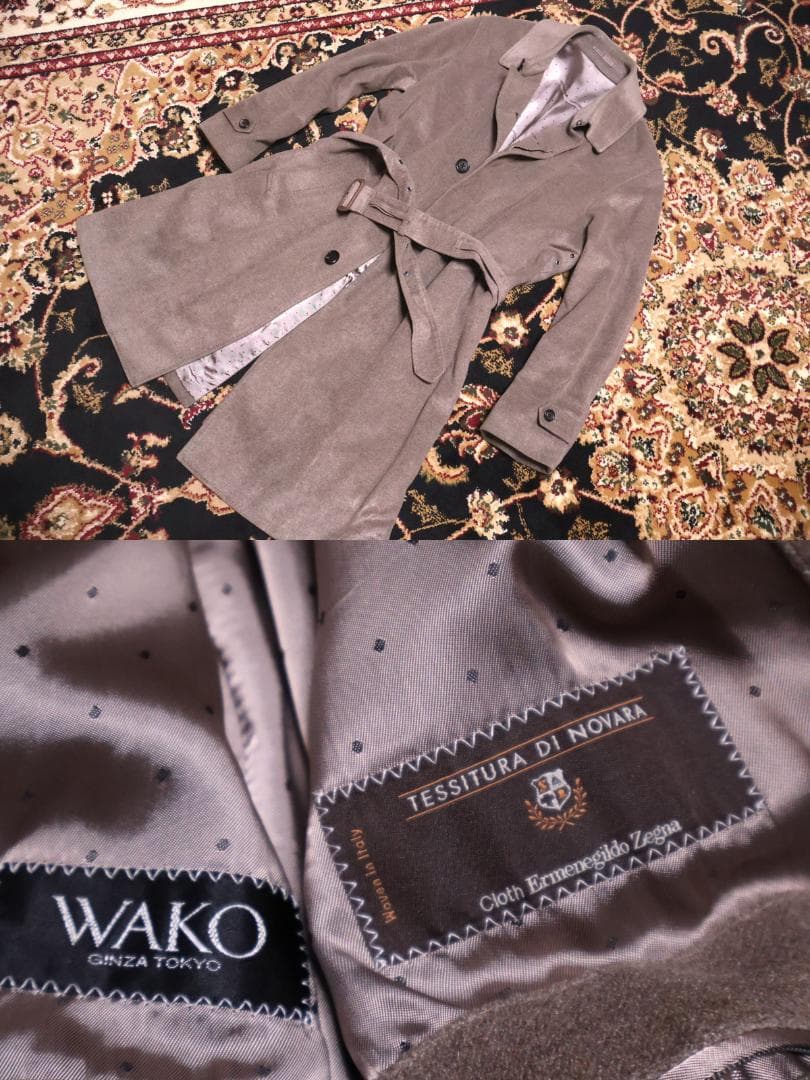 銀座 和光 × エルメネジルド ゼニア Wネーム 80万↑ シルク100％コート