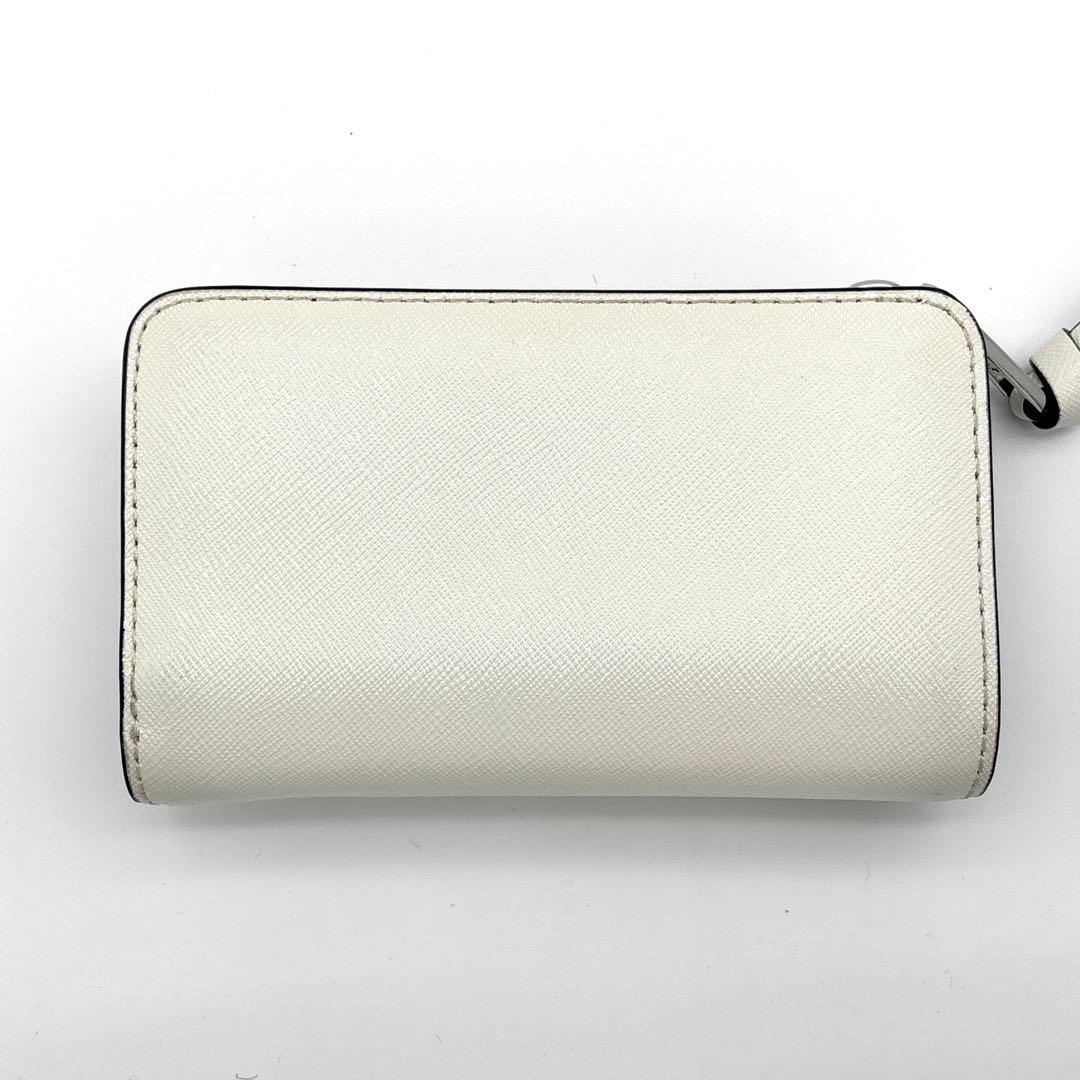 【美品】マークジェイコブス スヌーピー 財布 L字ファスナー レザー ホワイト