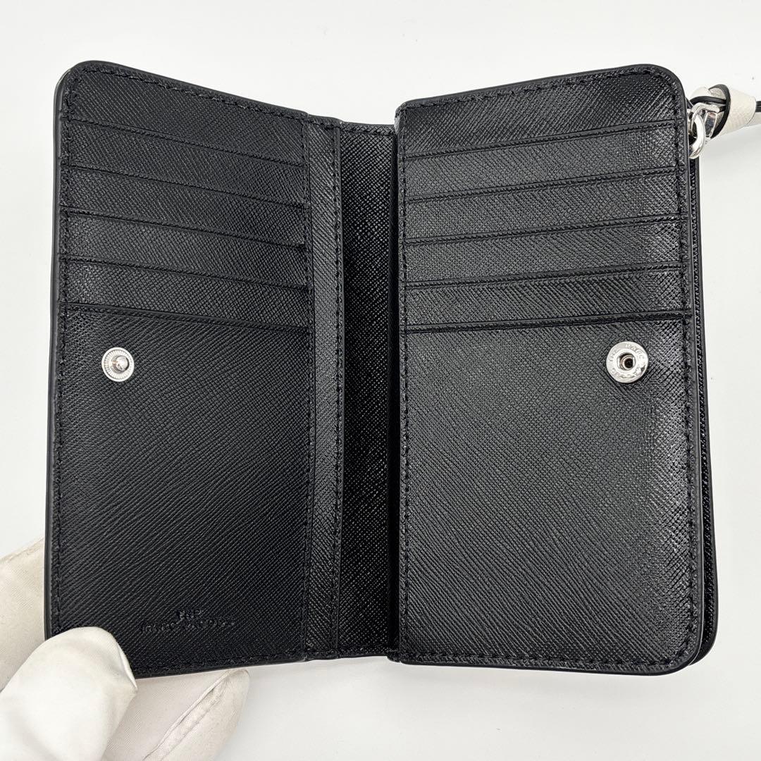 【美品】マークジェイコブス スヌーピー 財布 L字ファスナー レザー ホワイト