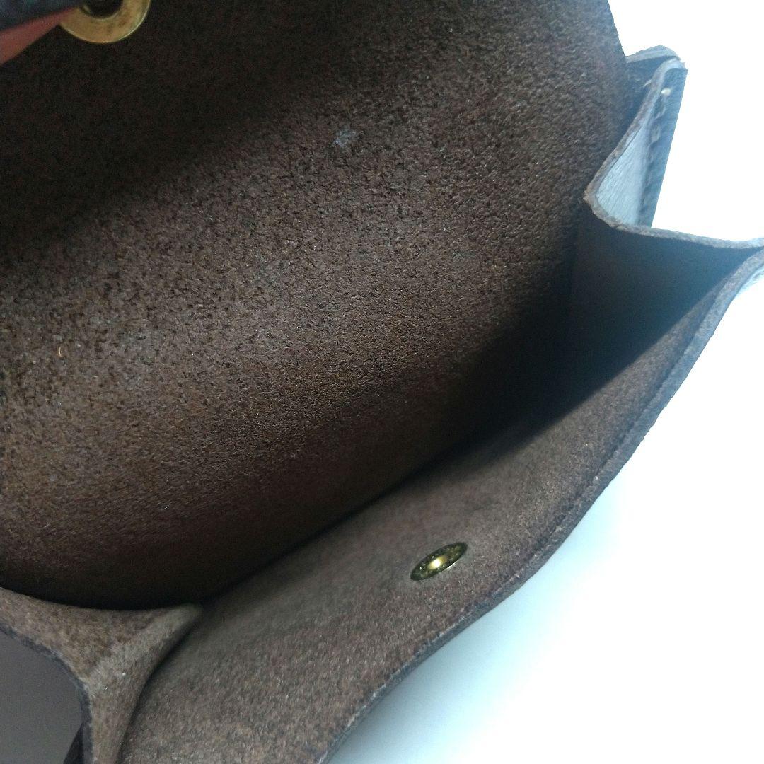 美品　 organ オルガン 三つ折り財布 シボ革 ダークブラウン