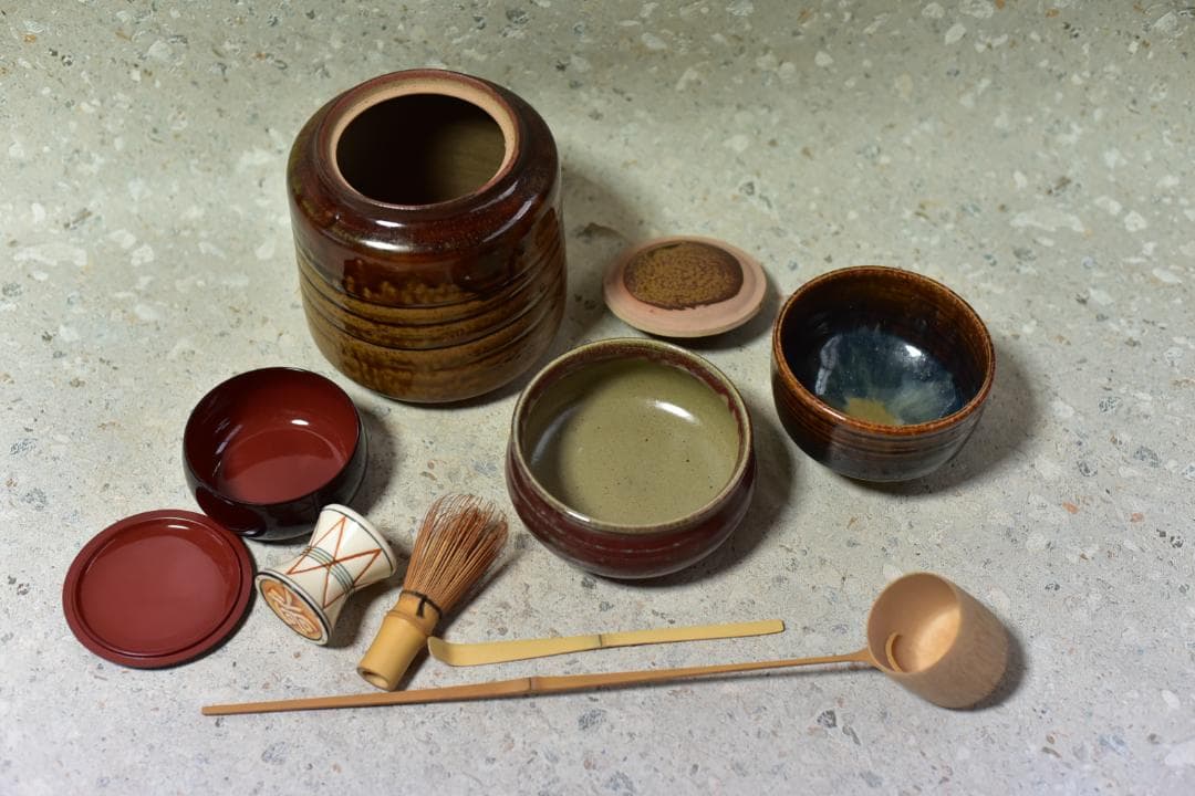 短冊箱セット９点【極上品】お茶道具／共箱