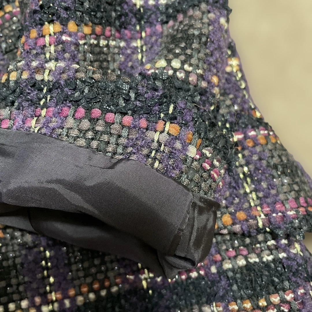 Rene　ルネ　ツイード　TISSUE　コート　ジャケット　ダブルボタン