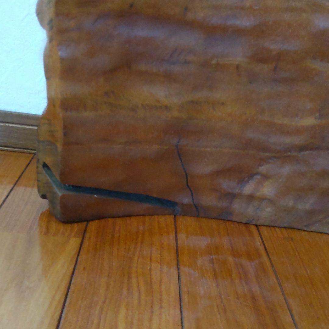 木彫り　虎の置物　一枚板　ヴィンテージ