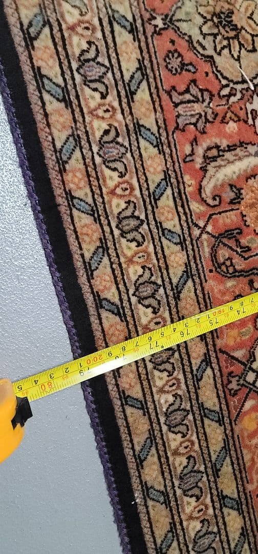 ペルシャ絨毯 タブリーズ産 マヒ柄 シルクとウールサイズ:297cm×201cm