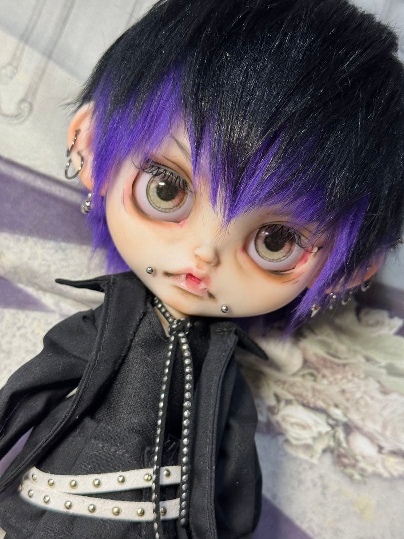 ⋆*⋆様 アイシードール 本体男の子　ボアウィッグ　OF付き　カスタムアイシード