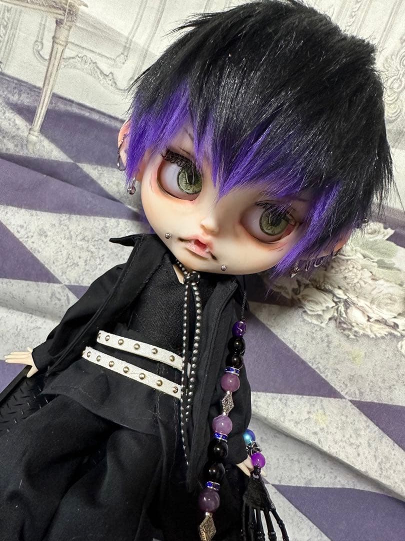 ⋆*⋆様 アイシードール 本体男の子　ボアウィッグ　OF付き　カスタムアイシード