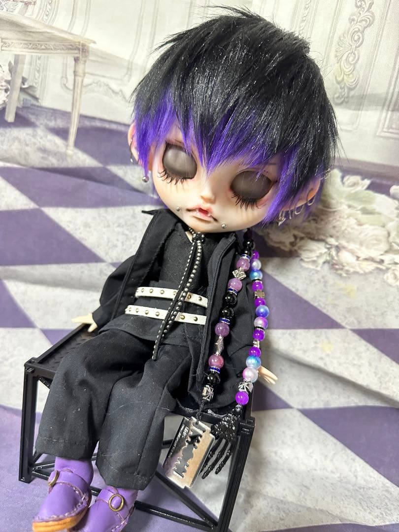 ⋆*⋆様 アイシードール 本体男の子　ボアウィッグ　OF付き　カスタムアイシード