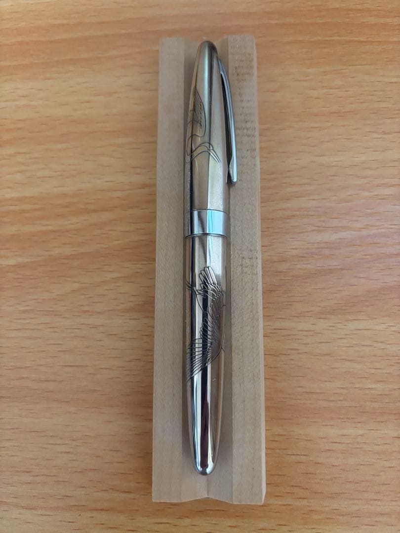 パイロット　スターリングシルバー万年筆　鶴　 細字