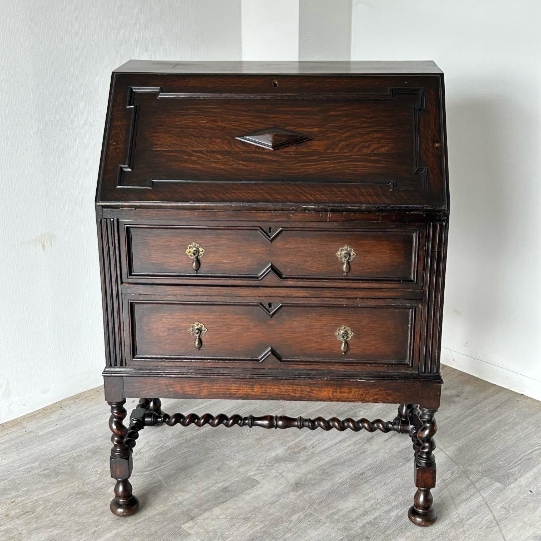 イギリス アンティーク 家具 ライティング ビューロー 英国 チェスト 531A