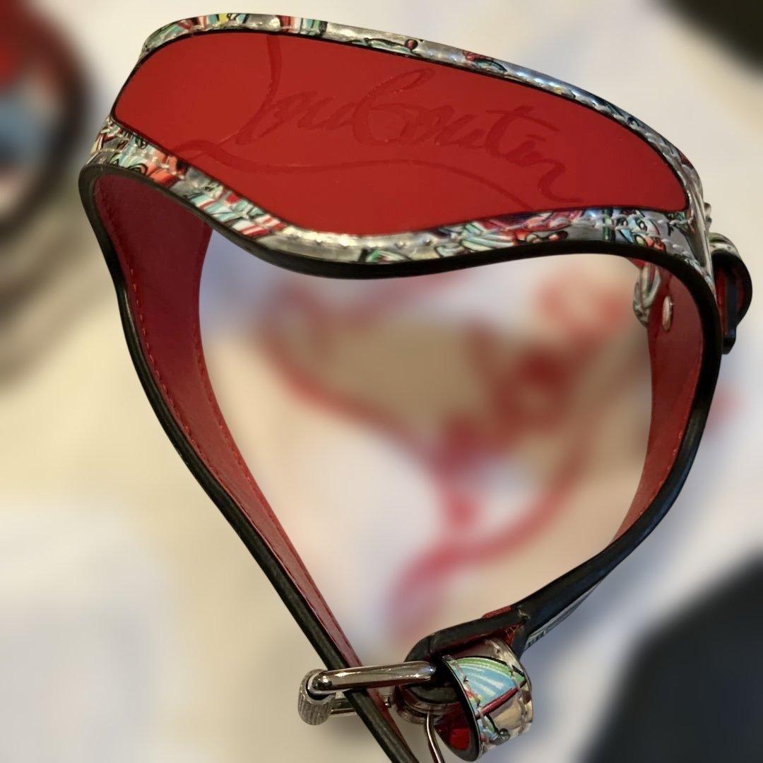 Christian Louboutin レザー犬リーシュとハーネスのセットS