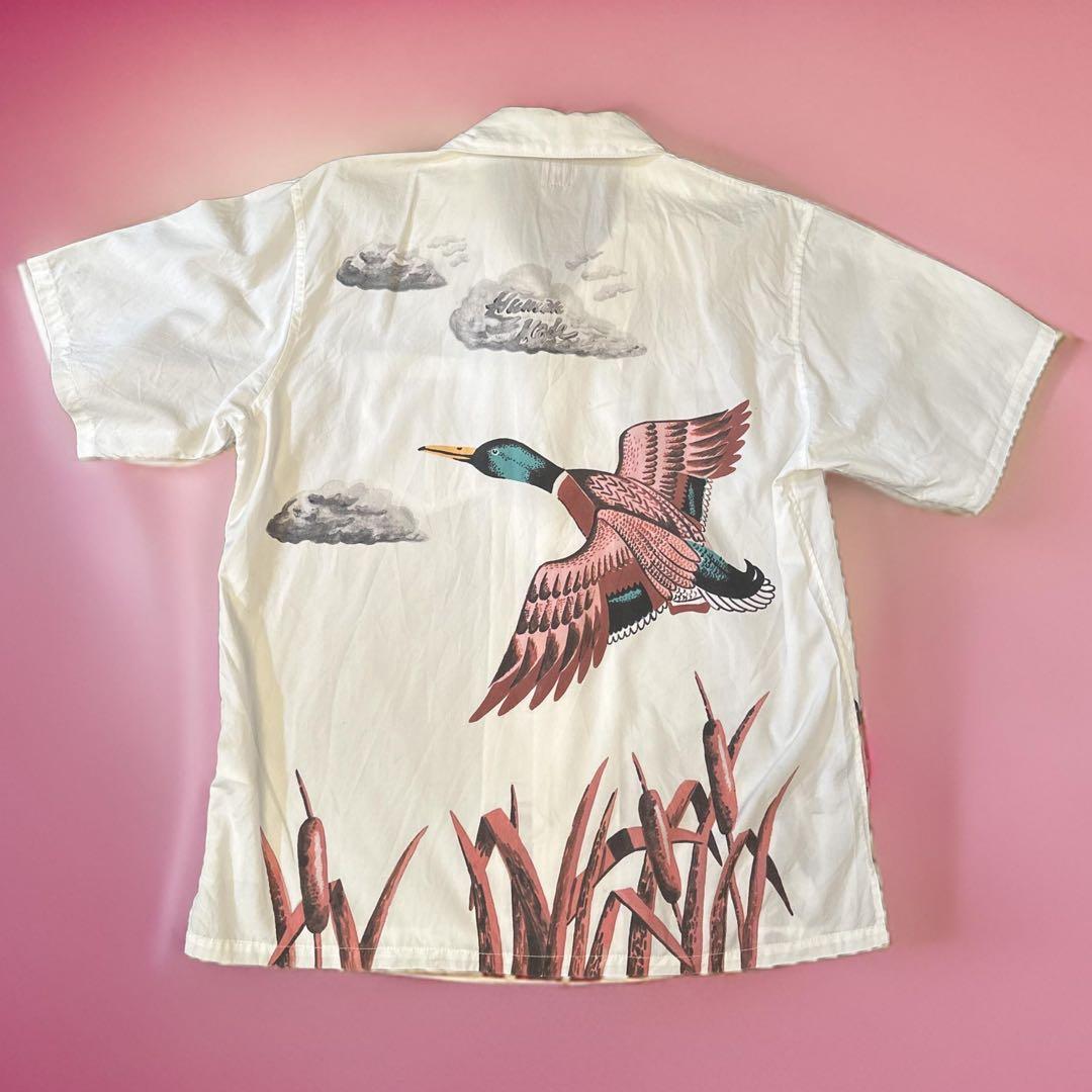 HUMAN MADE アロハシャツ 鳥と植物のプリント 半袖