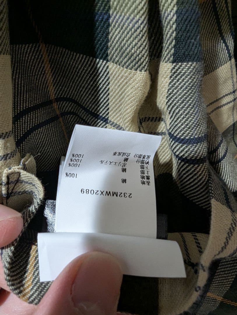 Barbour OS BORDER 40 タグ付き 23AW