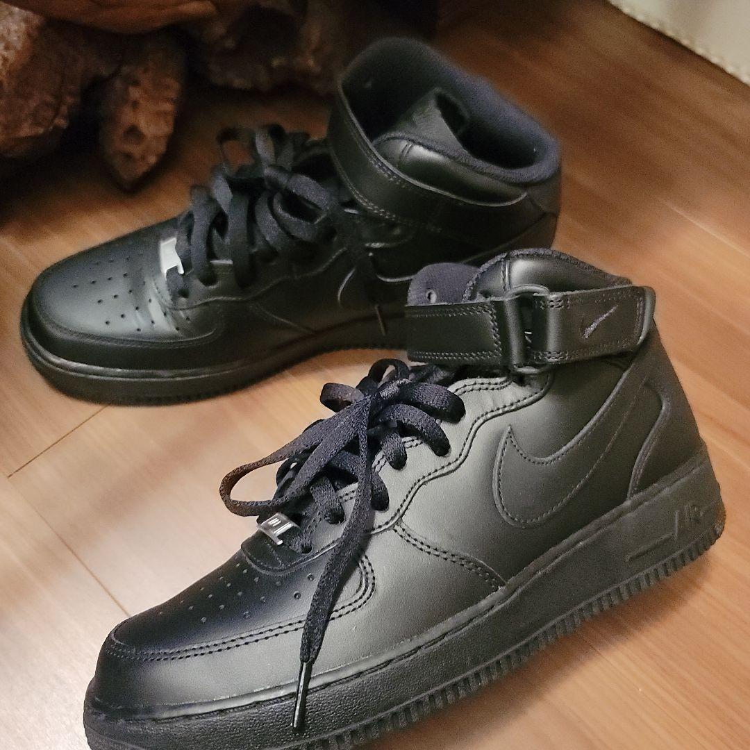 Nike ブラック ハイカットスニーカー エアフォースワン エアフォース1