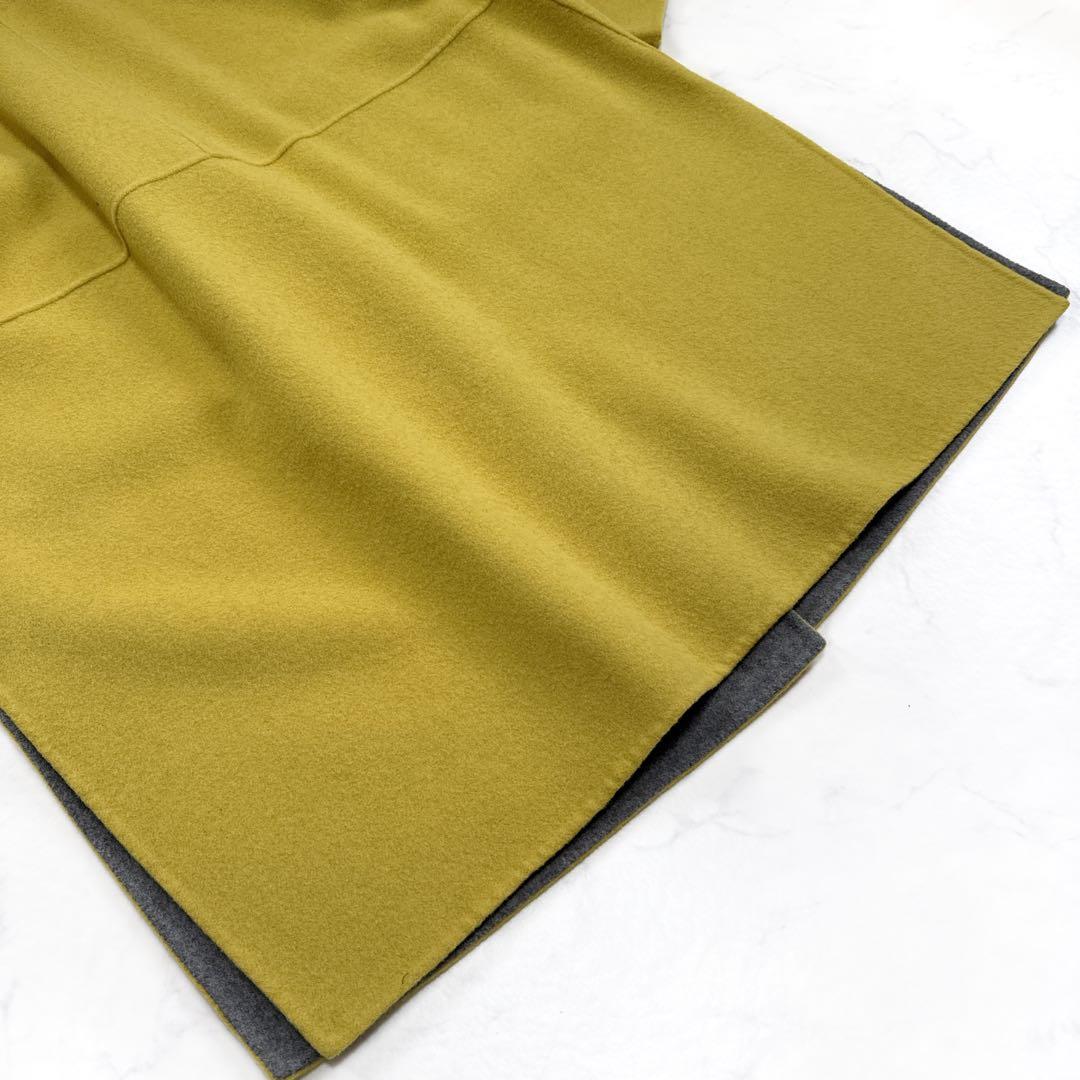 ADORE アドーア リバーシブル コート カシミヤ ダブルフェイス ノーカラー