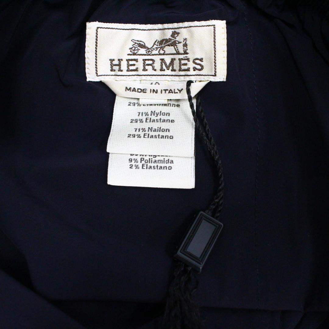 ◇HERMES メンズ ナイロンパンツ ネイビーブラック