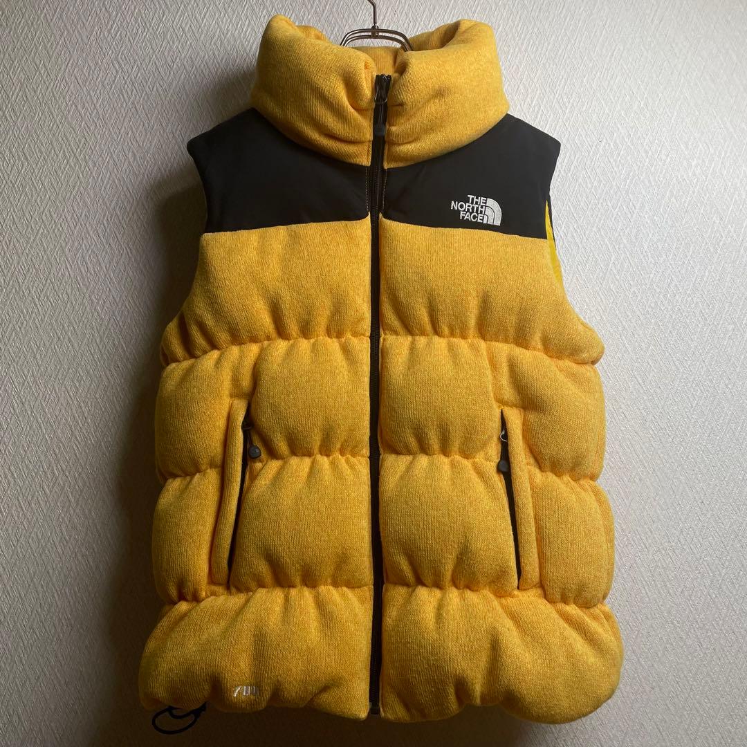 ノースフェイス ダウンベスト イエロー レディースM