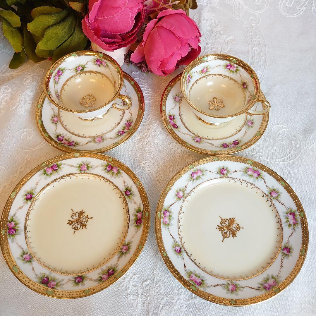 オールドノリタケ　カップ＆ソーサー　皿　プレート　アンティーク　トリオ