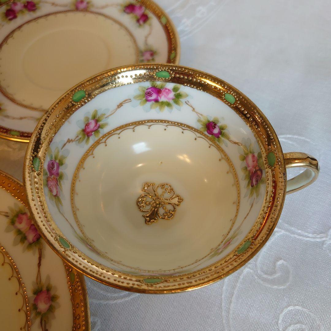 オールドノリタケ　カップ＆ソーサー　皿　プレート　アンティーク　トリオ