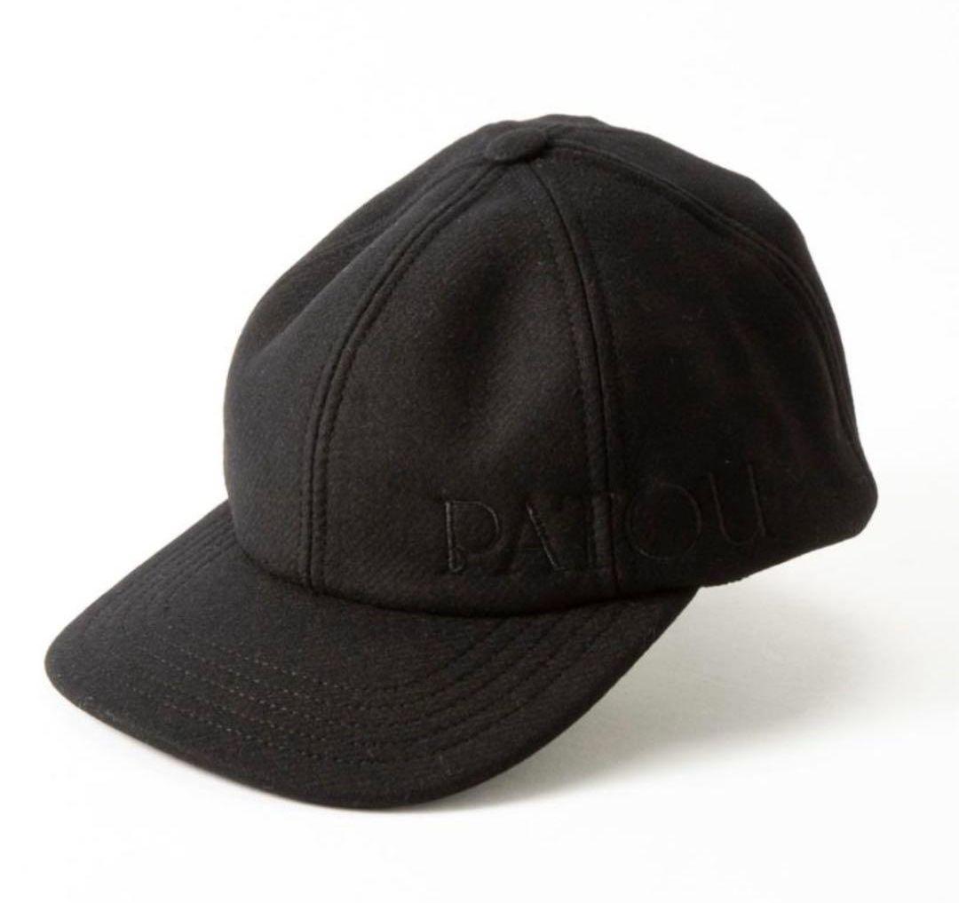 パトゥ PATOU 帽子 ウール ベースボール キャップ　ブラック