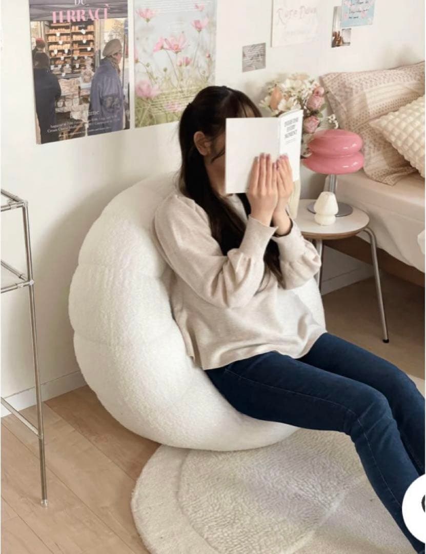 販売終了品✨　tofu トーフ ビーズソファ アネモネ ホワイト 白