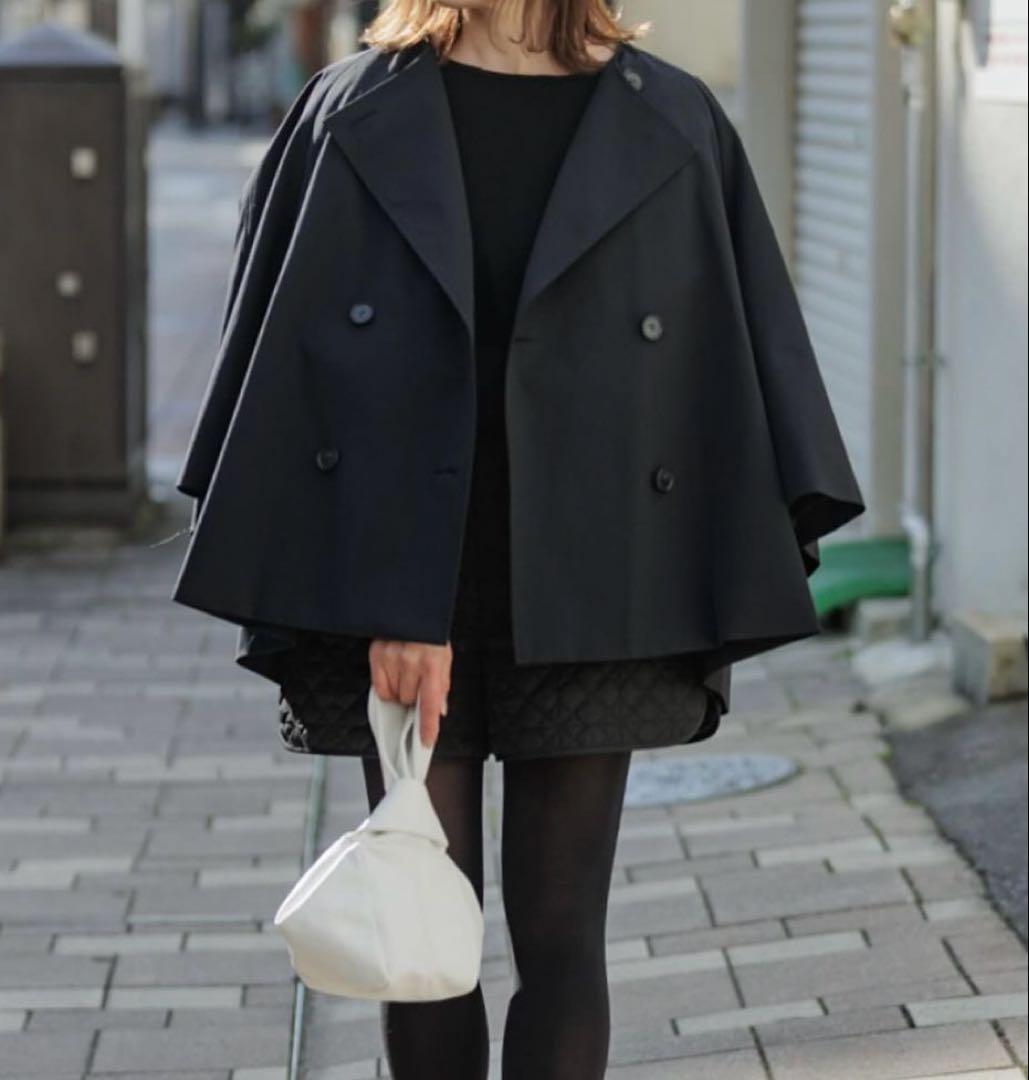 Liten キュービックトレンチコート　ダークネイビー