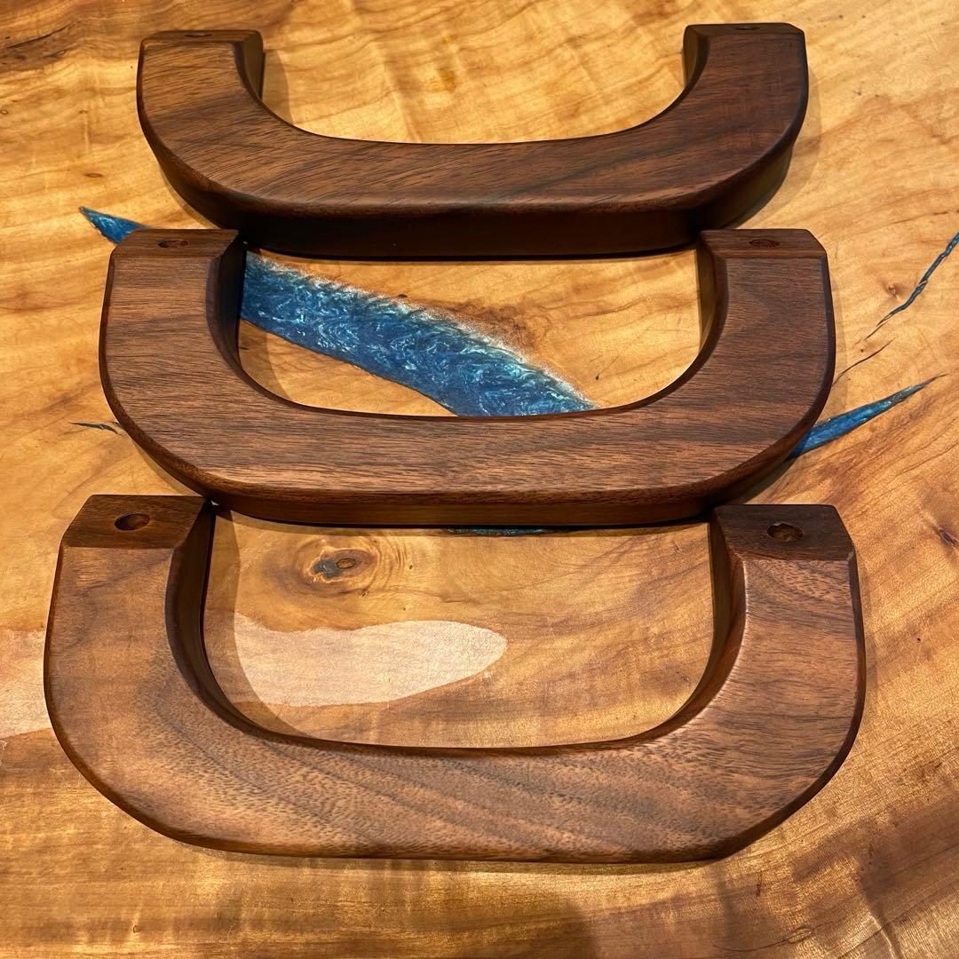 ウォールナット アシストグリップ　5点セット、ワゴンハイエース用