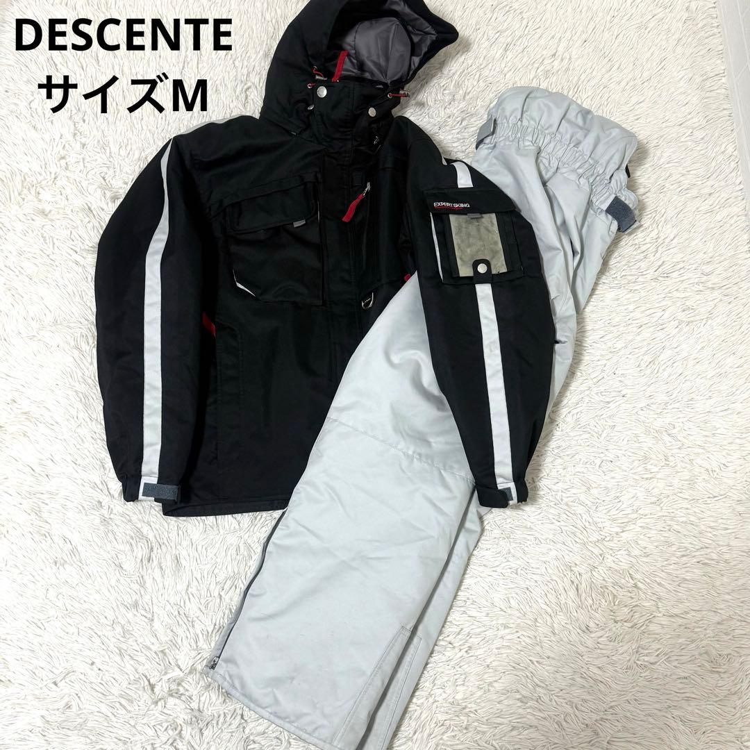 デサント スキーウェア 上下セット サイズM 洗える 人気 フード 黒
